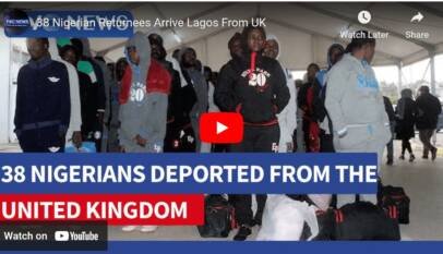 38 Nigerian Returnees Arrive Lagos From UK. 14 38 nigerians deported 1