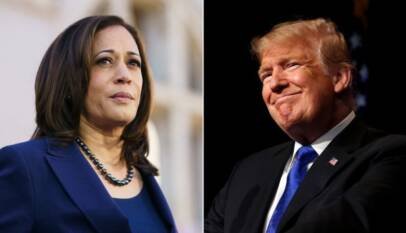 kamala harris donald trump polls map