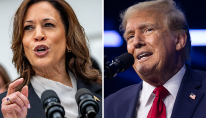 kamala harris donald trump polls map