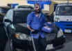 Cab hailing driver Andrew Nwanna arrested by police officers for robbing his female passengers in Port Harcourt
