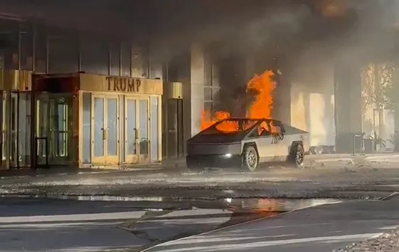 Breaking: Death at Trump Hotel as Cybertruck explodes 1 image